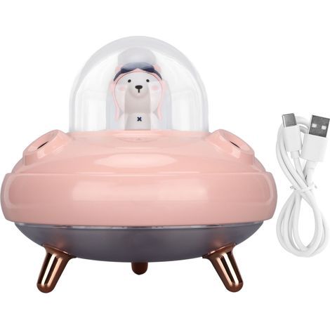 Humidificateur Mini Mignon 500ml Double Buse pour Bureau Voyage Chambre Bébé Voiture Rose (1/5)