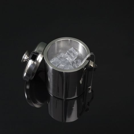Seau A Glace Metal Couvercle Et Pince 1.3l