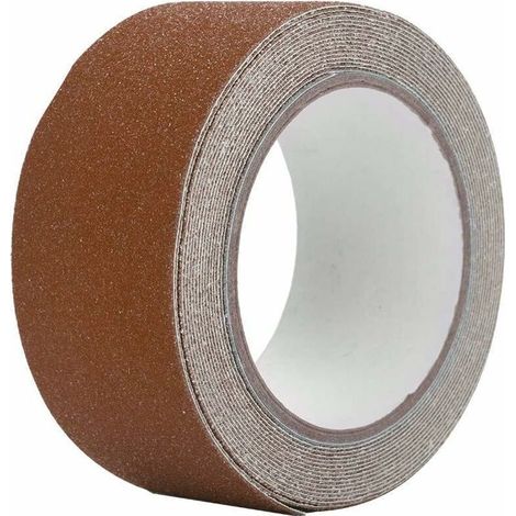 antidérapant Anti Skid Ruban adhésif pour Une étape d'escalier de Sol de sécurité Décoration 5 m 5 cm coloré en PVC Marron (1/4)