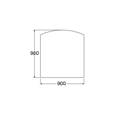Plaque de sol forme F en acier noir - 900 x 1000 mm
