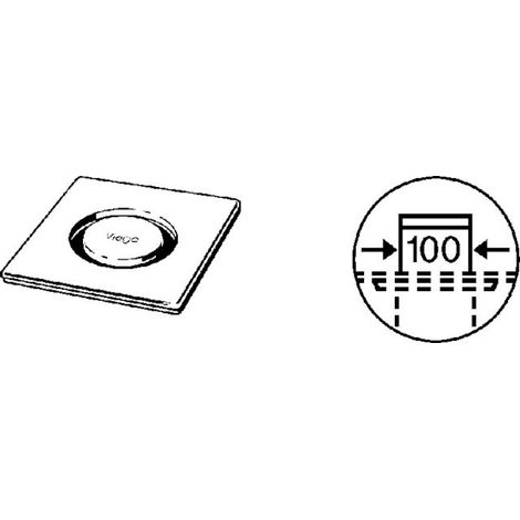 Grille design modèle 4976.11 en acier inoxydable de 100 mm (1/3)
