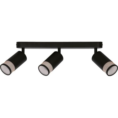 PLAFOND FLIN 1 GU10 NOIR OR CANDELLUX 93-27689 (1/2)