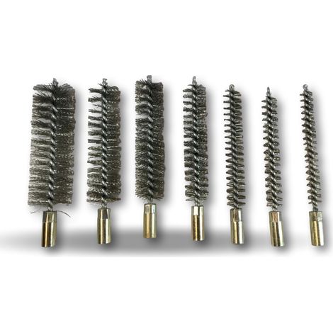 Ecouvillon Condenseur Assortiment 7 diamètres Ø 8-10-12-15-18-20-25 mm 4 matériaux au choix - Fil Acier - Assortiment 7 Ø différents