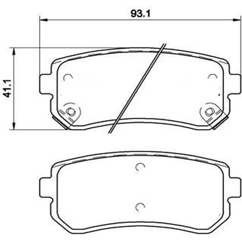 KIT PASTIGLIE FRENO POSTERIORI compatibile con HYUNDAI SONATA VI (YF) / PASTIGLIE FRENANTI AUTO OEM P30051 P30103 , / SOSTITUZIONE DIRETTA / BASSA POLVERE / SILENZIOSO