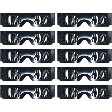 Ortviai Lunettes de protection solaire pour éclipse – 10 pièces, filtre en papier certifié ISO 12312-2, vision orange claire