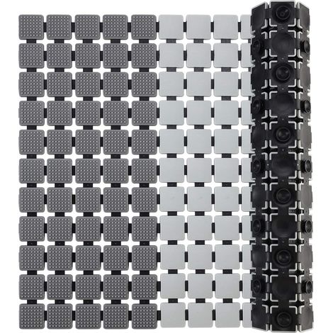 Tapis de douche antidérapant pour salle de bain, tapis de massage des pieds, tapis de bain lavable en machine avec trou d'évacuation (70 × 40 cm) (1/3)