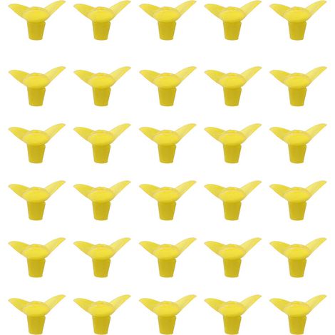 30 Ersatzteile für blumenförmige Vogelfutterhäuschen, gelbes Gartenzubehör aus Kunststoff (1/5)