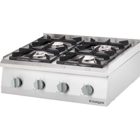 Réchaud à Gaz à Poser 4 Brûleurs 22.5 kW (3.5 + 2x5 + 7) - G20 ou G30 - Stalgast