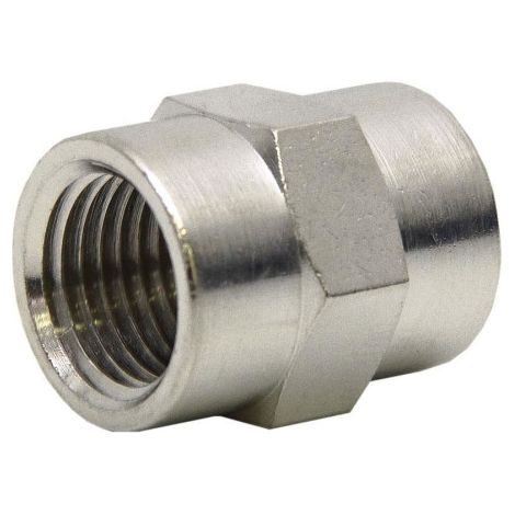 Manguito Hembra-Hembra Latón Niquelado                 Rosca 3/4"