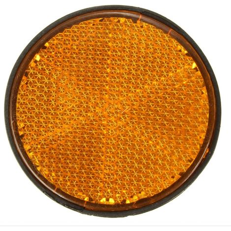 Catarifrangente con vite M5 arancione Ø 80mm