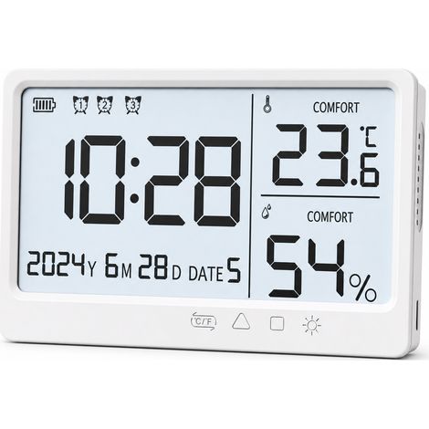 Wiederaufladbares digitales Thermometer-Hygrometer für Zuhause (1/5)