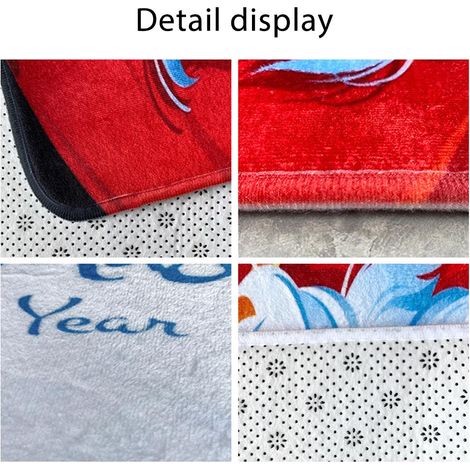 Tapis antidérapant 3 pièces Santa Claus pour bain douche toilette, 75x45cm, polyamide doux et non-slip (1/5)