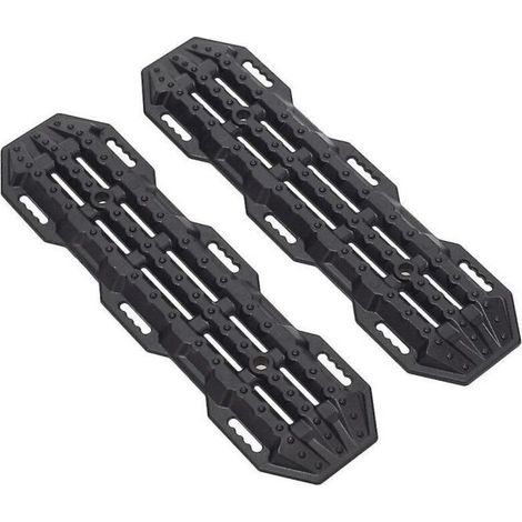 Lot 2 rampes récupération sable noir – Planches évacuation pour boue ou neige, sécurité tout-terrain (1/5)
