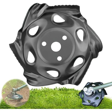 Jättablett, Rasentrimmerkopf, universeller Kantentrimmerkopf, Unkrautjätkopf aus Stahl, 25,4 x 235 mm, Schneidkopf für Freischneider, Zubehör für