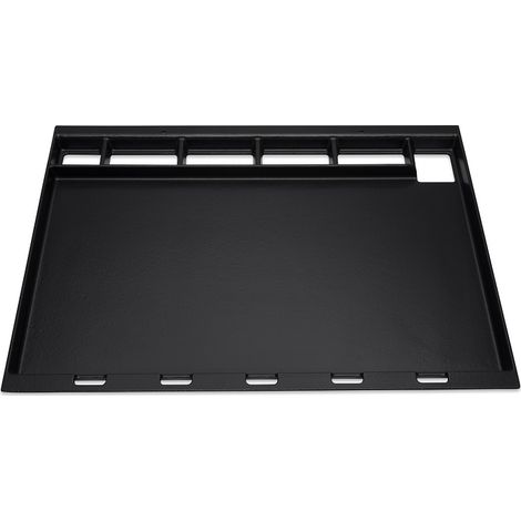 Weber – Plancha intégrale pour barbecue – Fonte émaillée – Surface de cuisson XXL – Retient les jus pour saveur optimale (1/4)
