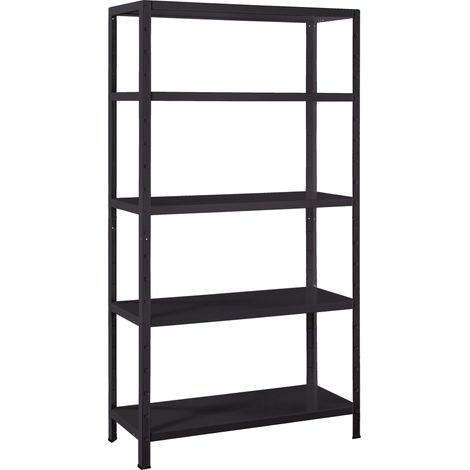 Schulte Regal Stecksystem Blackline 1900x1000x450mm mit 5 Böden aus Metall 65kg Fachlast