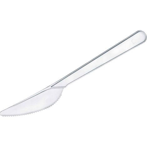 Transparentes Messer 18 cm Deluxe 50 Stück Papstar
