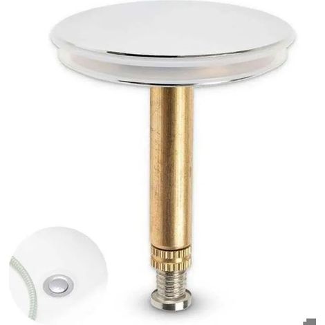 Bouchon de baignoire universel 43 mm, double joint, hauteur réglable 44-54 mm, chromé (1/5)