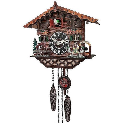 Horloge murale en bois, réveil oiseau, horloge pour la maison, décoration de chambre d'enfant js (1/5)
