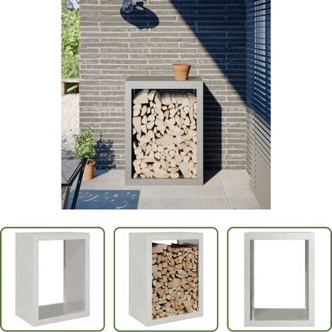 Rangement bois de chauffage - Portant de bois de chauffage 60x40x80 cm acier inoxydable (1/5)