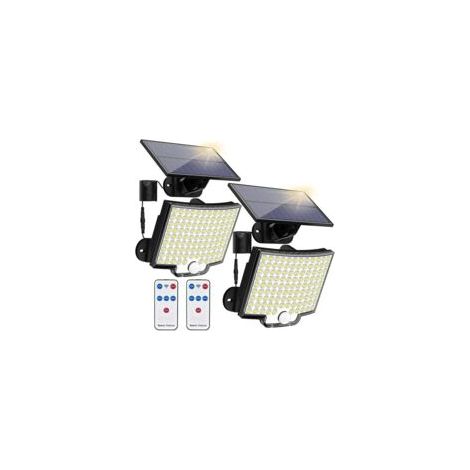 Lampada solare da giardino per esterni, luci solari da giardino per esterni con 3 modalità, rilevamento umano, 106 luci a LED da parete, lampade impermeabili da appendere al balcone per giardino, Gara
