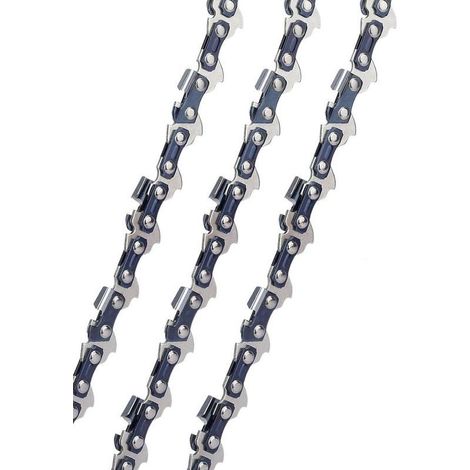 Set mit 3 Kettensägenketten, 40 cm, 3/8", 55 Glieder, 1,3 mm Durchmesser – Rückschlagarm – Stihl-kompatibel – Für Hartholz (1/5)