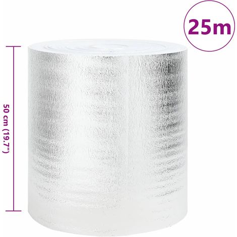 Réflecteur de chaleur pour radiateur Argenté 25 x 0,5 m