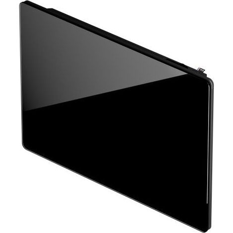 Radiateur à inertie connecté 1000W noir astrakan – Verre trempé – Compatible passerelle Intuis Connect – K161123 (1/5)