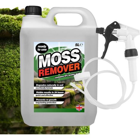 1 x 5L Moss Remover Fast Acting With Long Hose Trigger