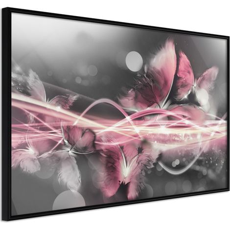 Affiche Murale Encadrée "Moments Like Butterflies" 45 x 30 cm Noir