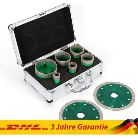 Diamantbohrer, 6 M14-Bohrer, 6 Diamantbohrer + 2 Sägeblätter, 20 mm-68 mm für die Montage von Drahtschlitzen, Signalleuchten, Messgeräten