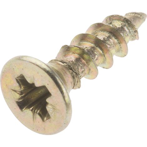Rs Pro – Vis à bois 3mm – Tête fraisée 12mm – Acier jaune passivé – Lot de 100 vis autoperceuses Pozidriv (1/3)