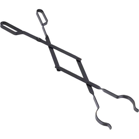 Pince à bûches pliable en métal robuste, porte-bûches portable pour cheminées d'intérieur et