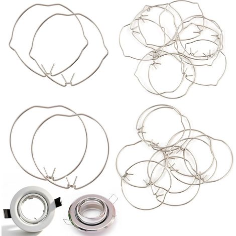 40 PCS Anneaux À Ressort, Clips de Fixation, Ressort de Retenue de 50 mm pour Lampes Gu10 Et Mr16, Utilisés pour La Fixation Des Ampoules Led Et Halogènes Dans Les Divers Éclairages Intérieurs (1/5)