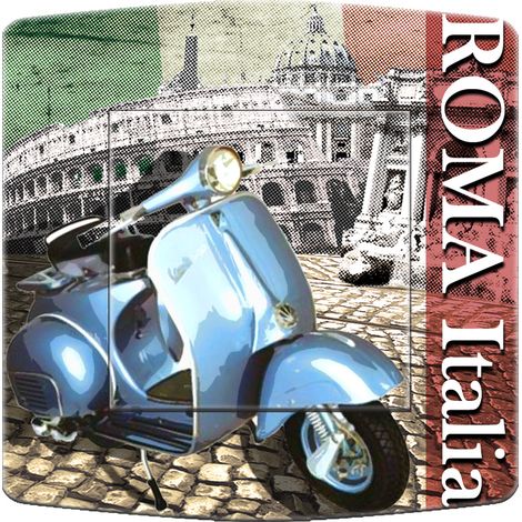 Interrupteur décoré rome