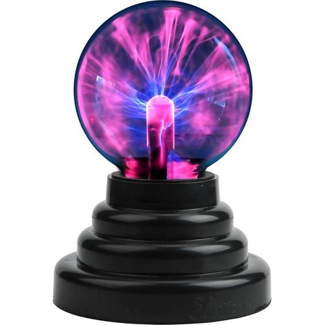 bola de plasma, efecto de luz táctil, funciona con USB o pilas, decoración para habitaciones infantiles y el hogar, 7,6 cm (1/5)