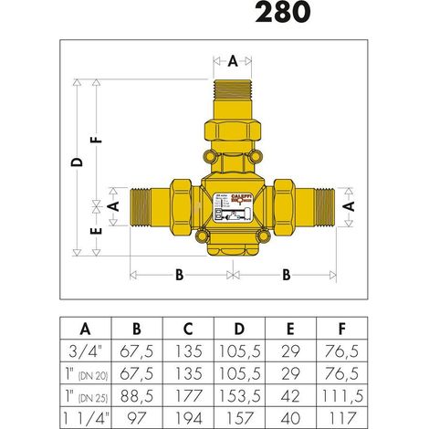 Caleffi Valvola Anticondensa 1 1/4” - 55°C  280075