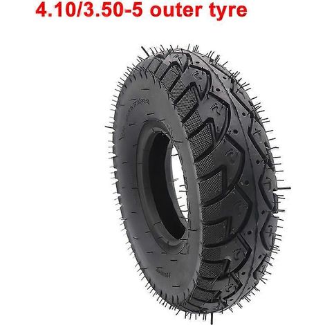 Pneu extérieur 4.10/3.50-5 pour mini quad, scooter, buggy, moto à essence 49cc, pneu route 12 pouces (1/5)