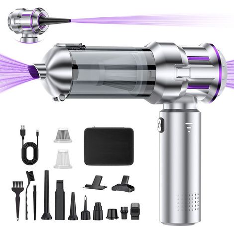 Aspirateur Voiture sans Fil 3-en-1 Puissant (20KPA) - Mini Aspirateur avec Moteur Brushless, 3 Niveaux de Puissance, Portable pour Nettoyage Auto/Intérieur - Compact & Léger