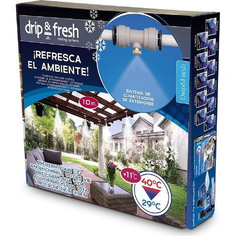 Drip & Fresh C5115N - Kit di Nebulizzazione per Climatizzare Il Cortile o la Terrazza - 8 Punti di Freschezza, Lunghezza 10 m (1/4)