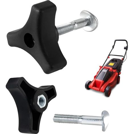 Boulon de Poignée de Tondeuse à Gazon, Vis pour Tondeuse à Gazon, Tondeuse à Gazon Accessoires, Tondeuse à Gazon Écrou à Vis, Convient à La Plupart des Modèles de Tondeuses à Gazon, 2 Pièces (1/5)