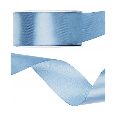 Ruban décoratif en satin bleu pour mariage, 38 mm, 25 m (1/2)