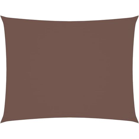 Maison Exclusive - Toldo de vela rectangular tela Oxford marrón 2 (1/5)