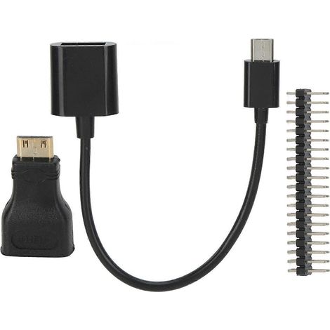 Mini-HD-zu-HD-Adapter, Micro-USB-zu-USB-Buchse-Stromkabel, 40-polig für Raspberry Pi Zero Pin Kit