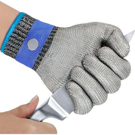 Gants Anti Coupure, Travail Gant Protection Cuisine pour Filet de Poisson, Découpe de Viande, Mandoline, D'huîtres et Sculptur(Lx2) (1/4)