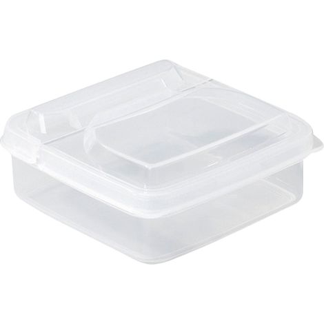 Boîte À Fromage - Récipient Pour Tranches De Fromage Et De Jambon - Compatible Réfrigérateur - PP Transparent - 10 x 10 x 4,5 cm - 1 Pièce (1/5)