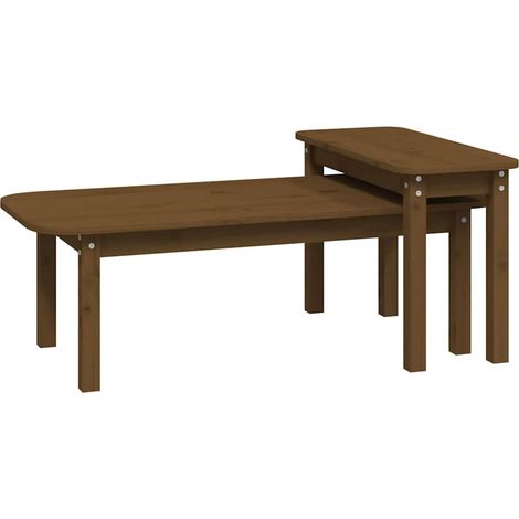 Maison Exclusive - Juego de mesas de centro 2 pzas madera maciza (1/5)