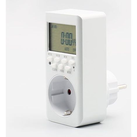Minuterie pour prise intérieure, 24 heures, interrupteur programmable, prise européenne, 230 V (1/5)
