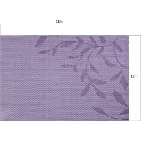 Lot 8 sets de table PVC violet 45x30cm antidérapants (1/5)
