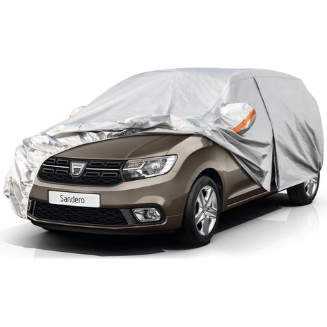 Bâche Voiture Étanche Respirante Compatible avec Sandero(2008-2025), Housse de Protection Voiture Extérieur, Contre Pluie Soleil Poussière avec Zip et Doublure en Coton. (1/5)